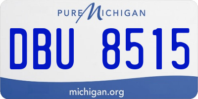 MI license plate DBU8515