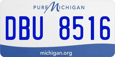 MI license plate DBU8516