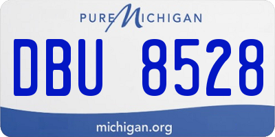MI license plate DBU8528