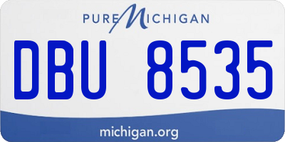 MI license plate DBU8535