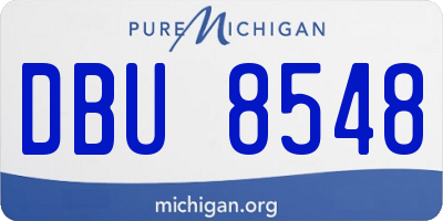 MI license plate DBU8548