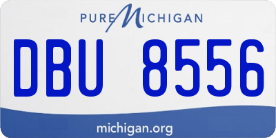 MI license plate DBU8556