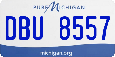 MI license plate DBU8557