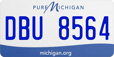 MI license plate DBU8564