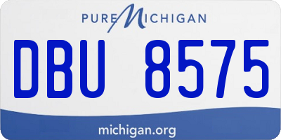 MI license plate DBU8575