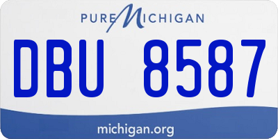 MI license plate DBU8587