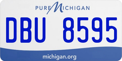 MI license plate DBU8595