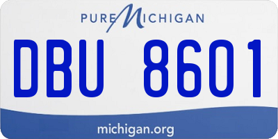 MI license plate DBU8601