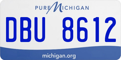 MI license plate DBU8612