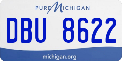 MI license plate DBU8622