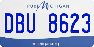 MI license plate DBU8623
