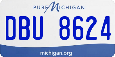 MI license plate DBU8624