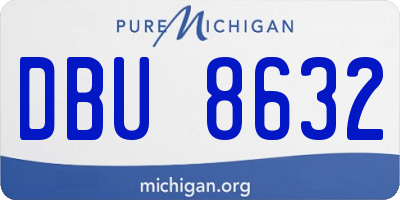 MI license plate DBU8632