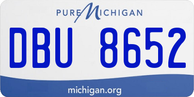 MI license plate DBU8652