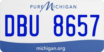 MI license plate DBU8657