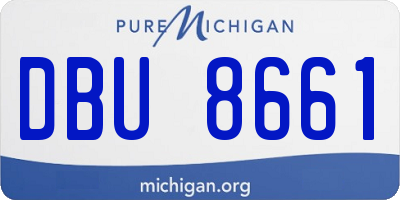 MI license plate DBU8661