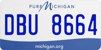 MI license plate DBU8664