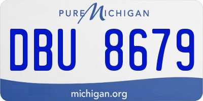 MI license plate DBU8679