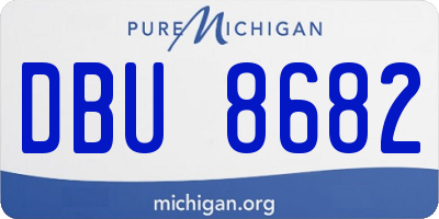 MI license plate DBU8682