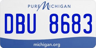 MI license plate DBU8683