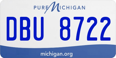 MI license plate DBU8722