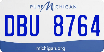 MI license plate DBU8764