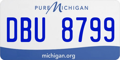 MI license plate DBU8799
