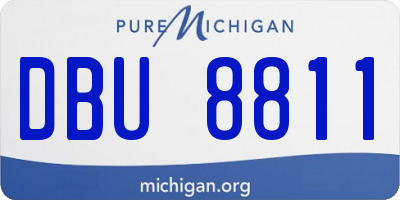 MI license plate DBU8811