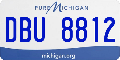MI license plate DBU8812