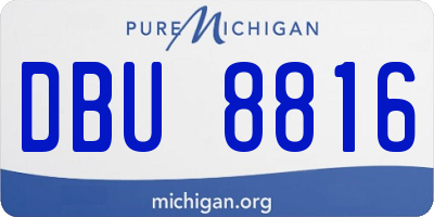MI license plate DBU8816