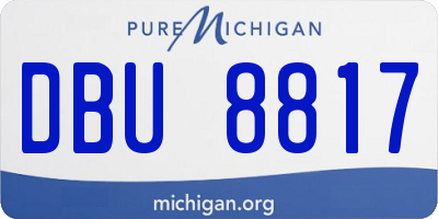 MI license plate DBU8817