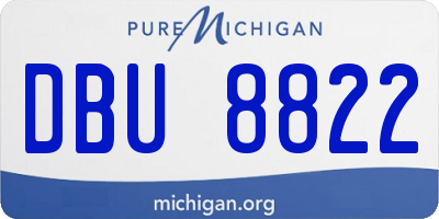 MI license plate DBU8822