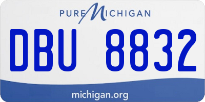 MI license plate DBU8832