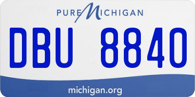 MI license plate DBU8840