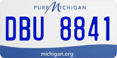 MI license plate DBU8841