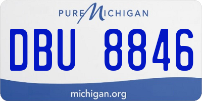 MI license plate DBU8846