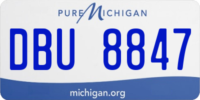 MI license plate DBU8847