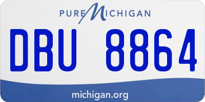 MI license plate DBU8864