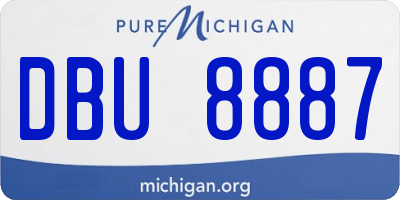 MI license plate DBU8887