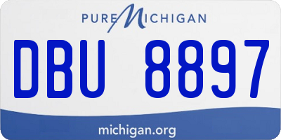 MI license plate DBU8897