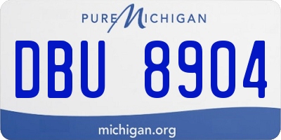 MI license plate DBU8904