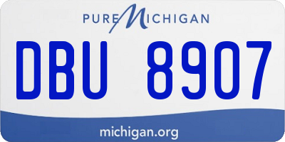 MI license plate DBU8907