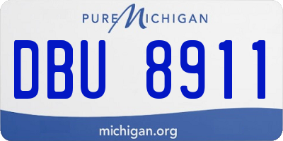 MI license plate DBU8911