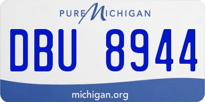 MI license plate DBU8944
