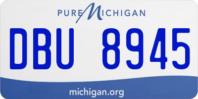 MI license plate DBU8945