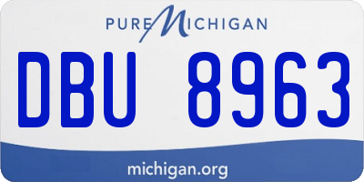 MI license plate DBU8963