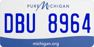 MI license plate DBU8964