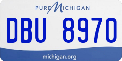 MI license plate DBU8970