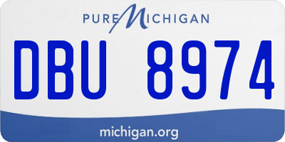 MI license plate DBU8974
