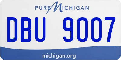 MI license plate DBU9007